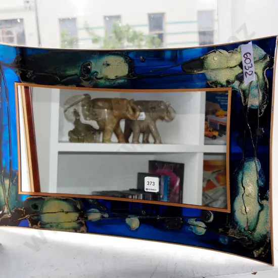 coloured glass wall mirror