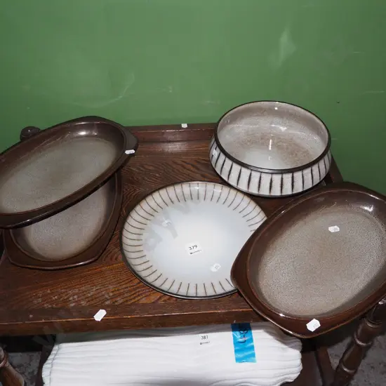 Denby bowl, plate, steak plates