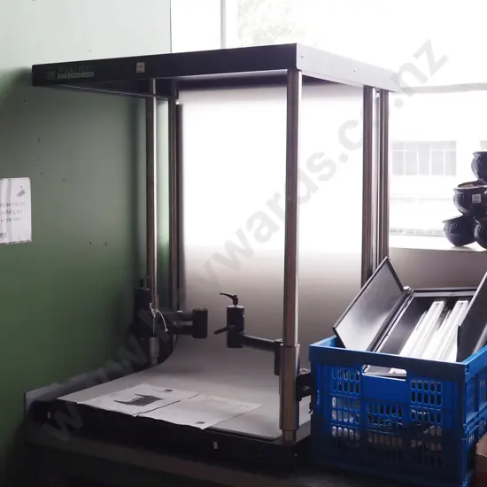 Just Normlicht compact studio light 5000 with blue crate of lights H1020 W820 D710