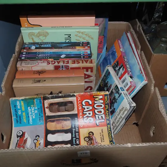 box; magazines, books
