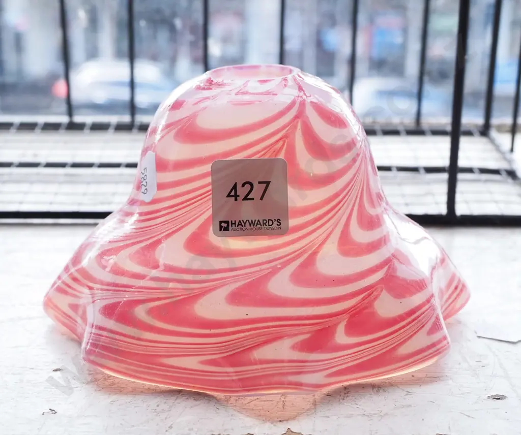 pink and white swirl patterned light shade Image 1++