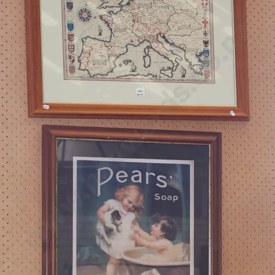 reproduction map of Europe 1500