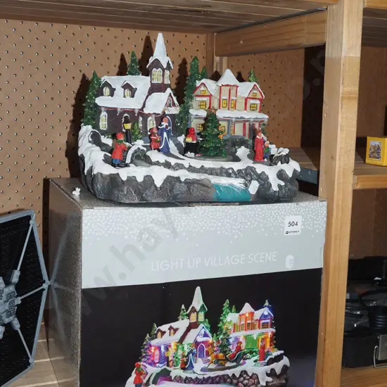 Xmas light up village in original box