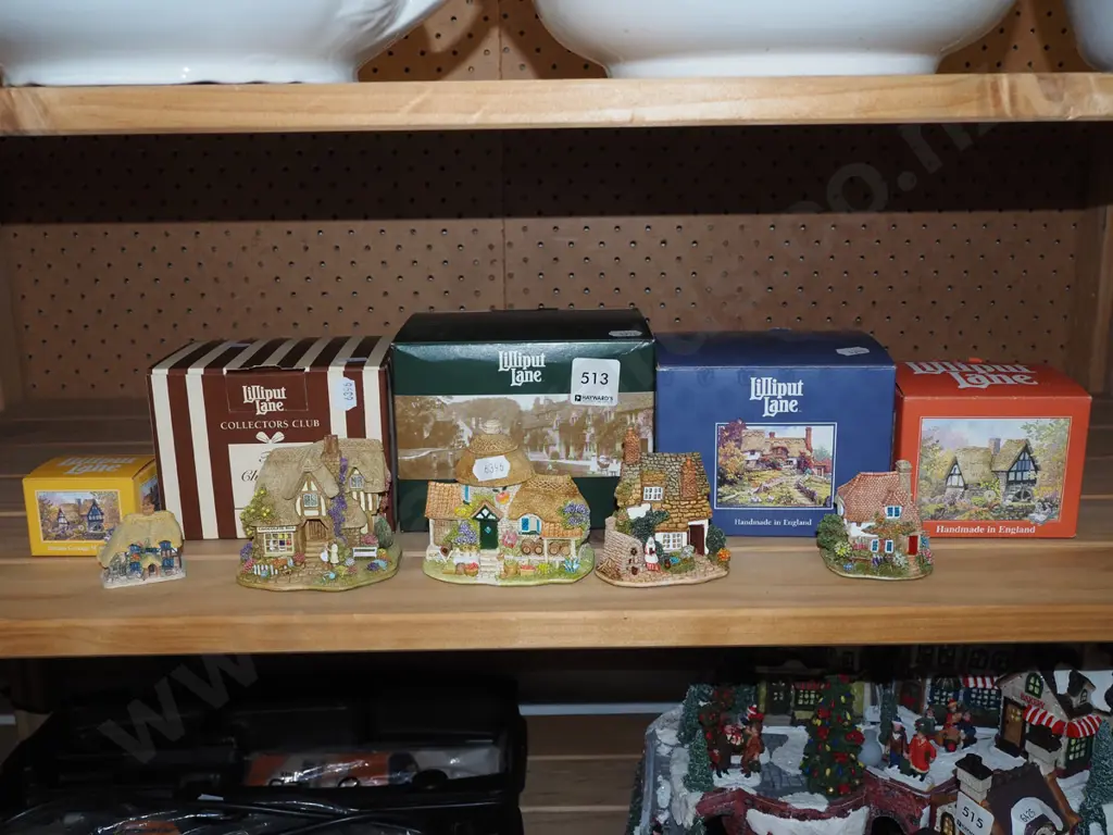 5x Lilliput Lane cottages and boxes Image 1++