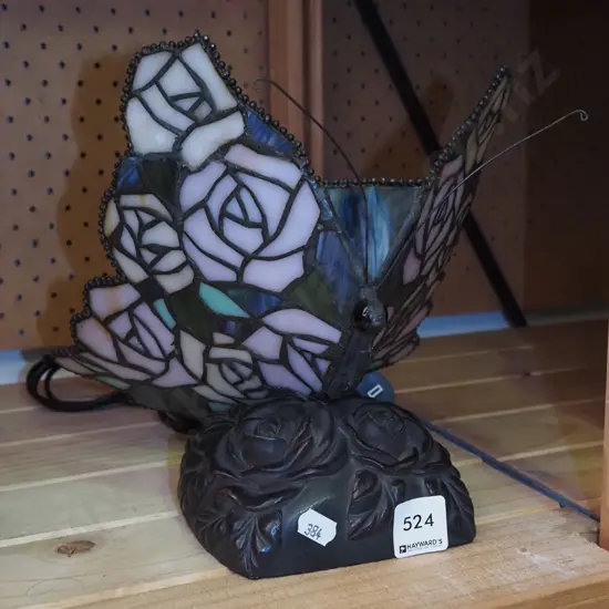 reproduction Tiffany butterfly lamp H240