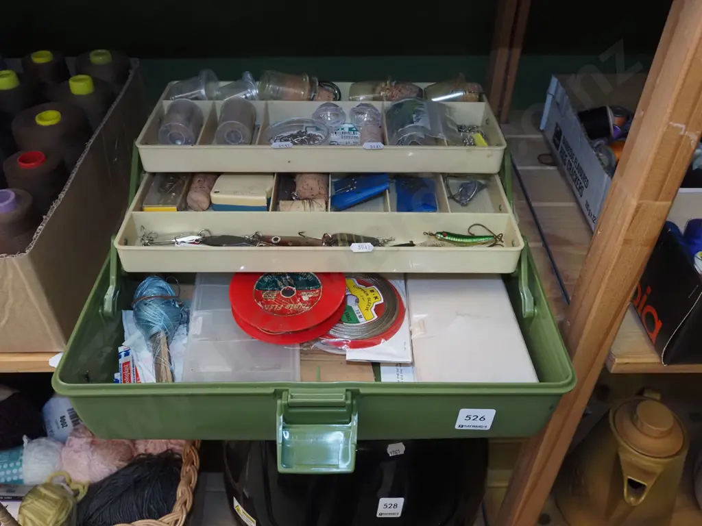 tackle box; lures, hooks, lines etc Image 1++