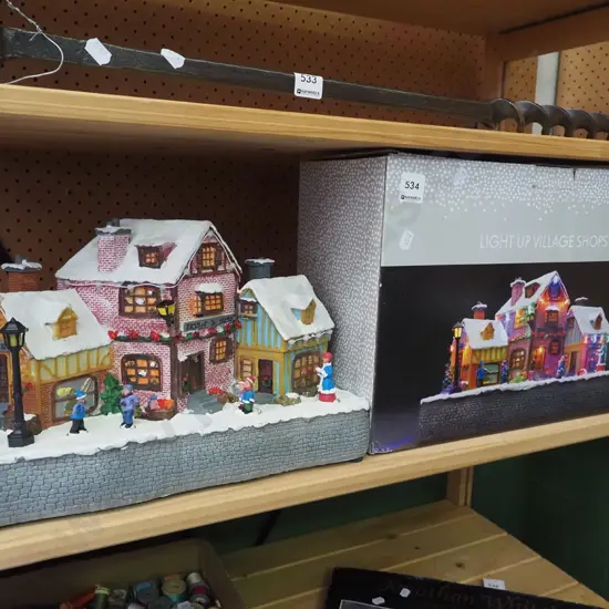 Xmas light up village in original box