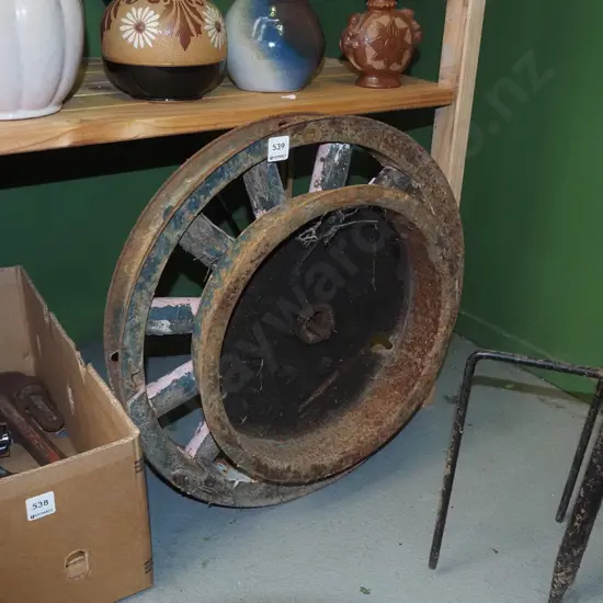 vintage agricultural wheel