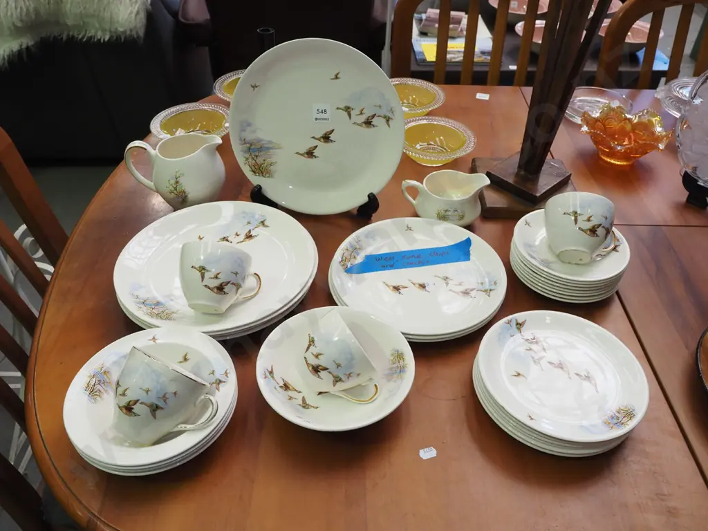 Meakin flight, flying duck dinner items; plates, bowls etc - wear, chips Image 1++