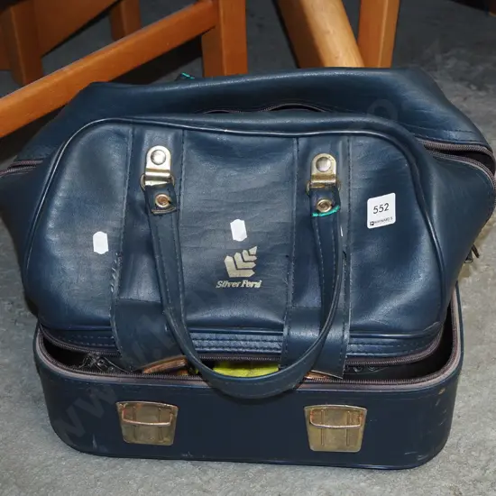 Henselite lawn bowls in bag and accessories