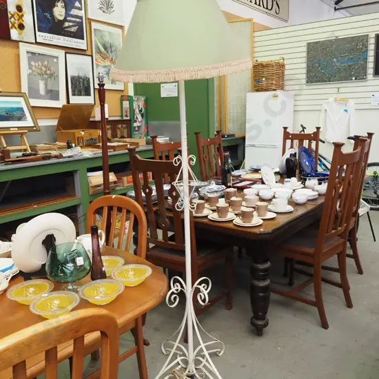 wrought metal mid century standard lamp