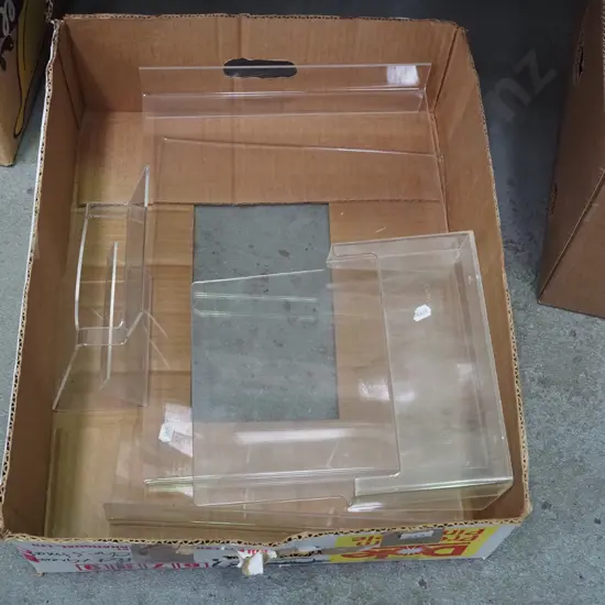 box of perspex stands