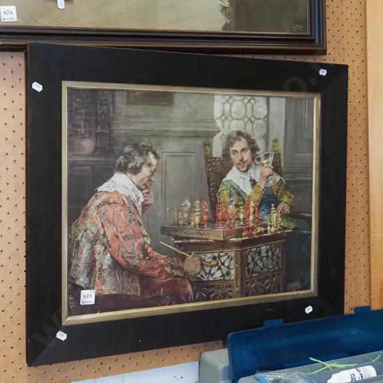 framed print - 2 men playing chess