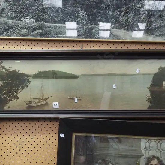 panoramic hand painted framed photograph - Thule Bay Stewart Island