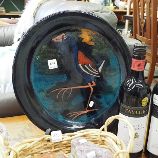 studio pottery pukeko plate