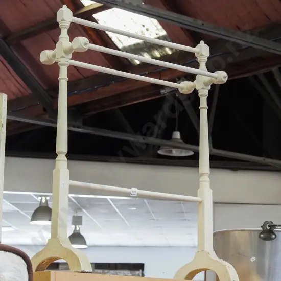 hand painted wooden towel rail