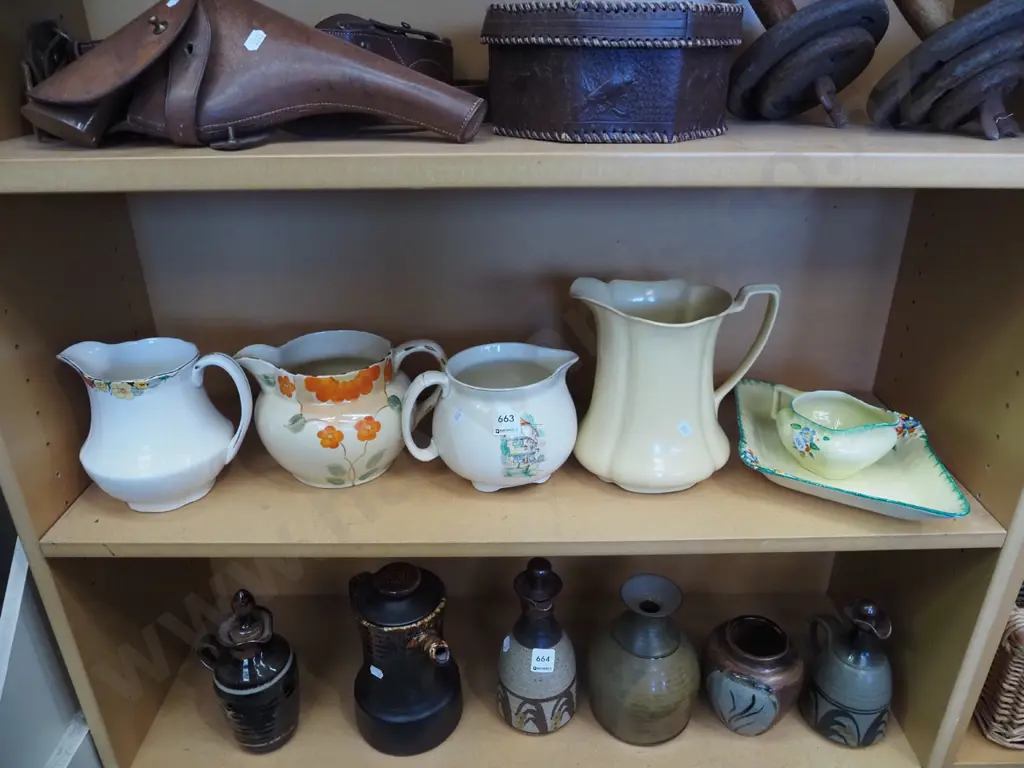 5x jugs, Crown Devon dish Image 1++