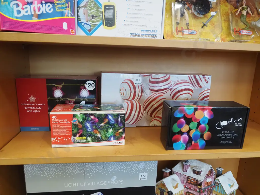 shelf of Xmas lights Image 1++