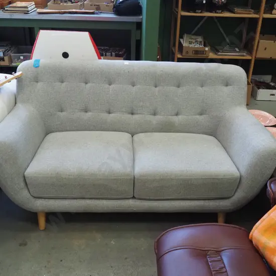 contemporary grey 2 seater settee