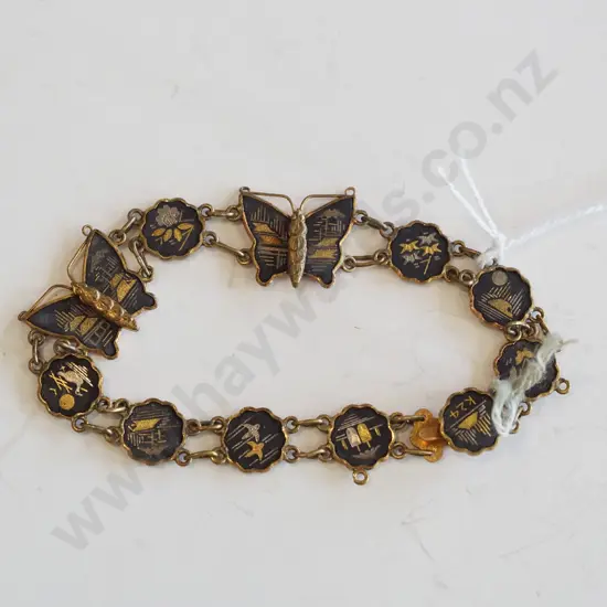 butterfly and multi themed bracelet - unmarked