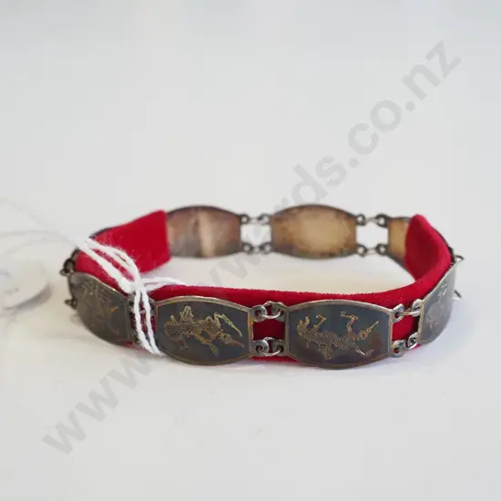 sterling silver Siam bracelet