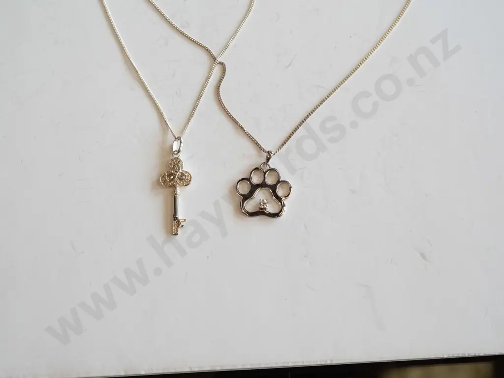 2x sterling silver necklaces Image 1++