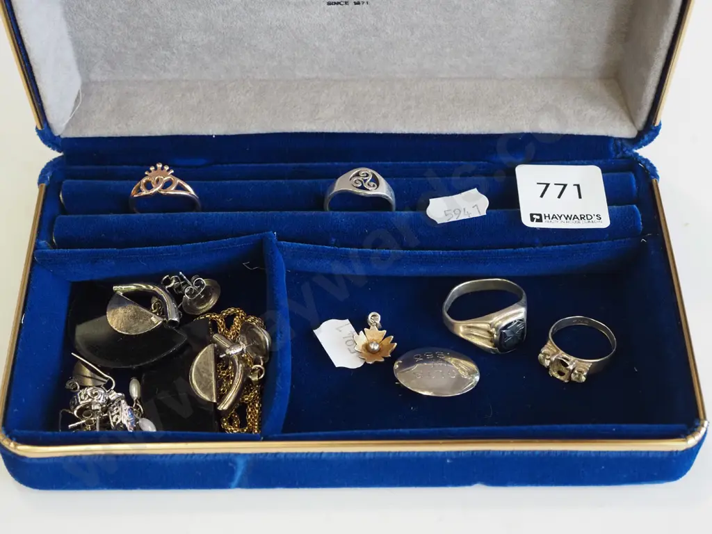 sterling silver rings, earrings, necklace Image 1++