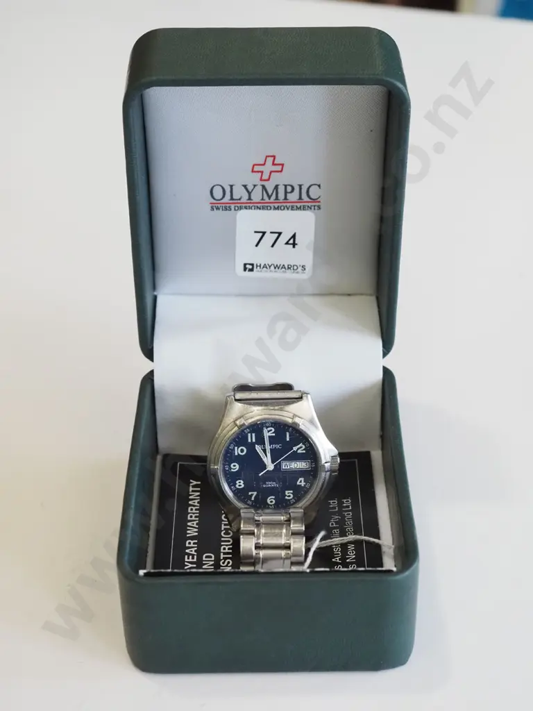 Olympic mens wristwatch & case Image 1++