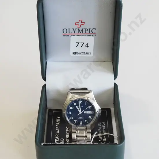Olympic mens wristwatch & case