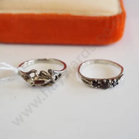 2x sterling silver rings
