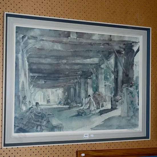 signed framed Russel Flint print