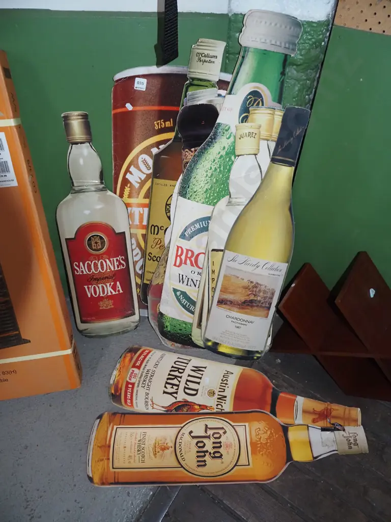 cardboard cut outs of alcoholic beverages Image 1++