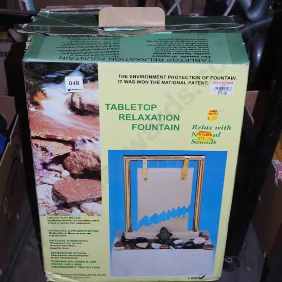 boxed as new table top relaxation fountain