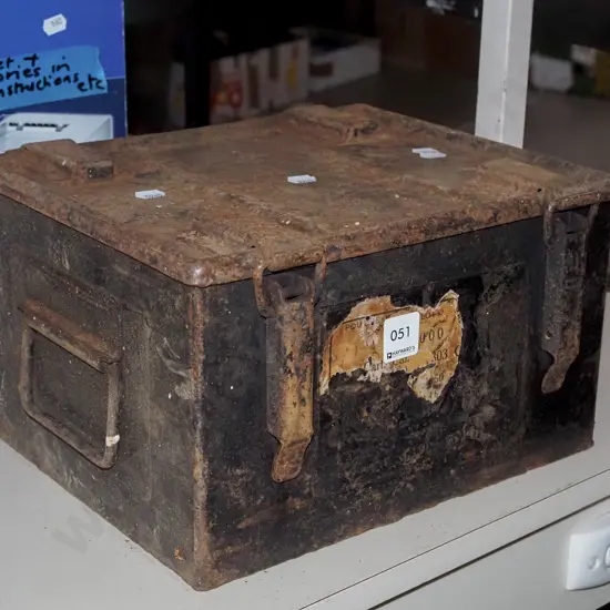 rusty ammunition tin