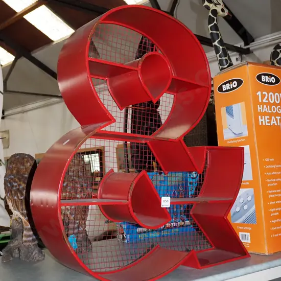 metal wall shelves in the shape of & H660