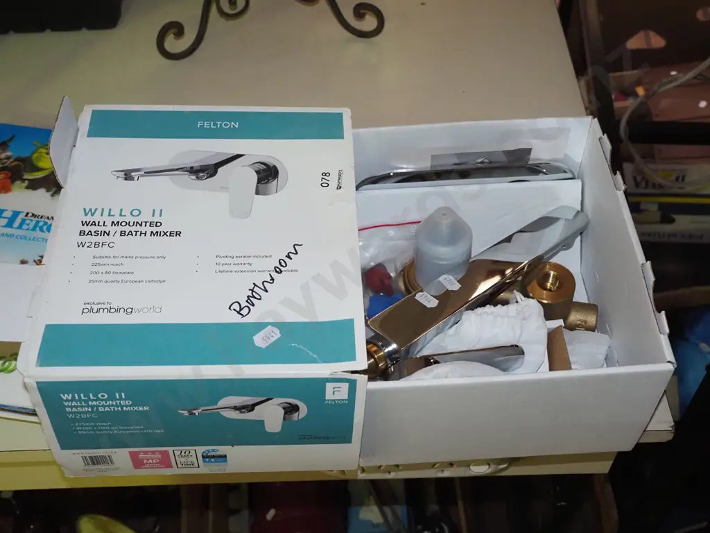 boxed as new wall mounted bath/basin mixer Image 1++