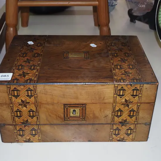 restorer's wood inlay writing box