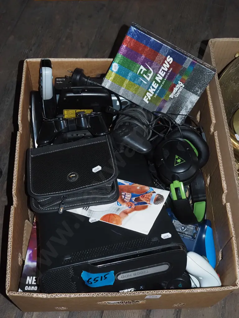 box; x-box, headphones, playstation controllers, freeview box etc Image 1++