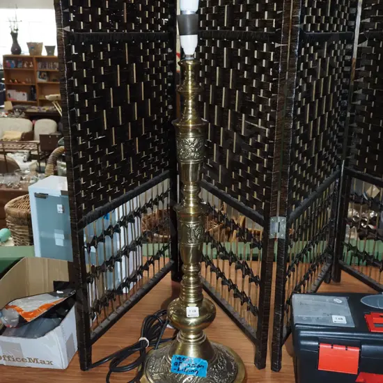 brass table lamp base - needs attention H750