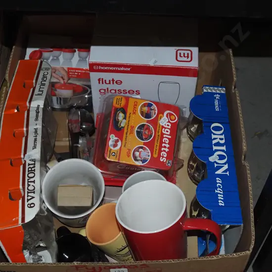 box; egg boiler, coffee cup etc