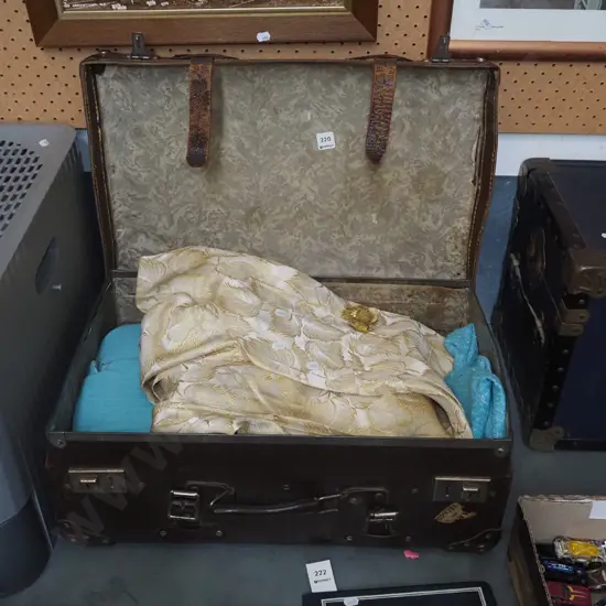 vintage suitcase and dresses