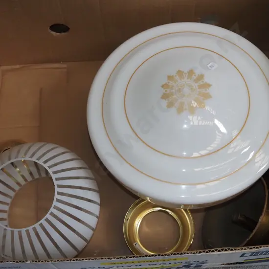 box; various light fittings