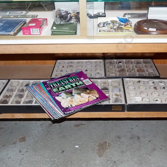 large assortment of Treasures of the Earth minerals and gemstones