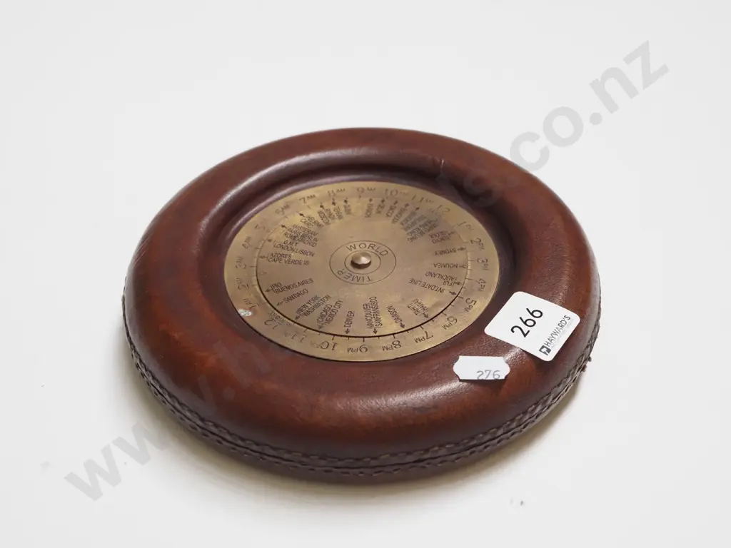 leather and brass world timer Image 1++