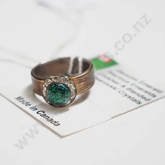 dress ring with green stone