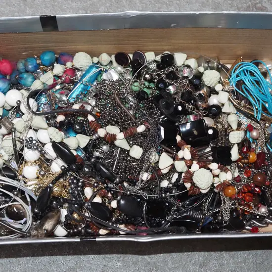 box of costume jewellery