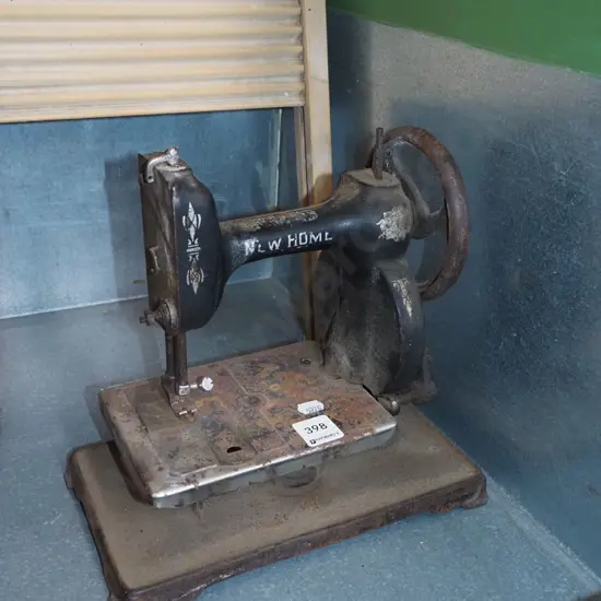 rusty New Home hand operated sewing machine