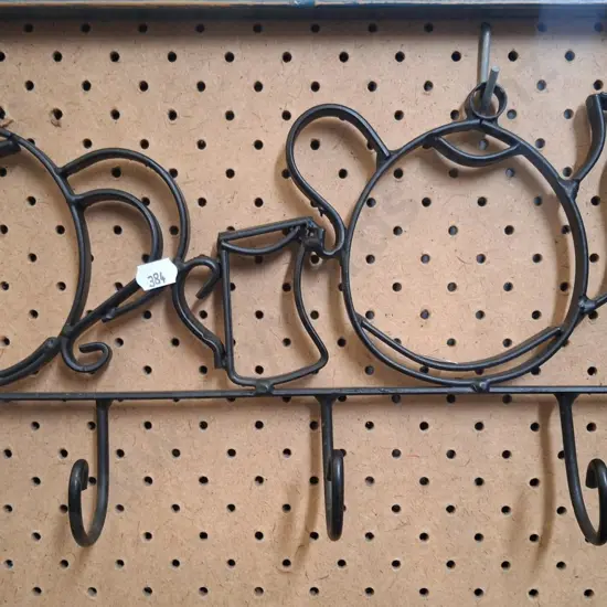 metal teapot themed wall mount hooks