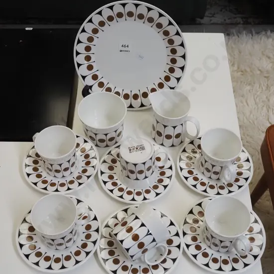 Hostess tableware black velvet 15 piece coffee set