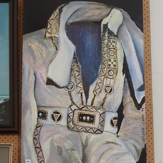 Steve Carr '99 - oil on canvas - Elvis suit